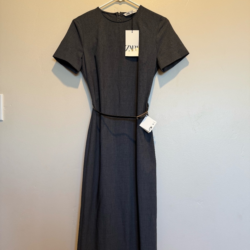 ZW COLLECTION BELTED MIDI DRESS